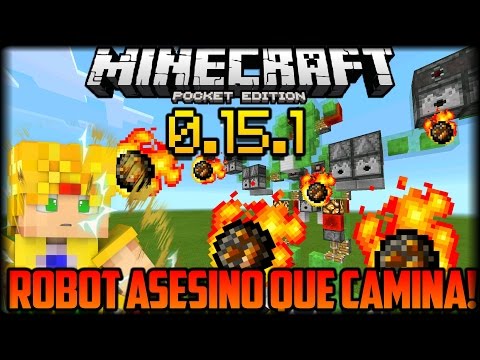El Robot mas Grande con  Cañones! - Mecanismos Redstone Minecraft PE 1.0