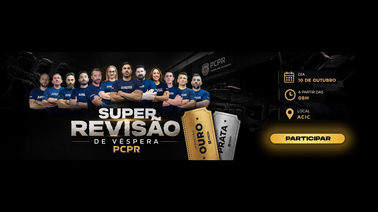 Super Aulão de Véspera PCPR 2026 - Presencial em Cascavel | AlfaCon