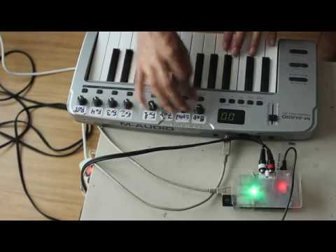 Raspberry +piHat Dac+ + Zynaddsubfx + Midi controller test.