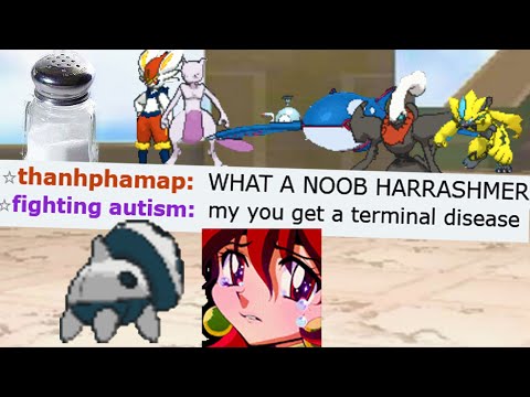 LV 1 ARON MAKES LEGENDARY SPAMMER SALTY in pokemon showdown