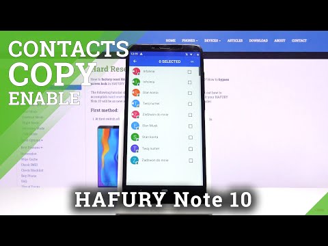 How to Copy Contacts in HAFURY Note 10 – Relocate Contact List