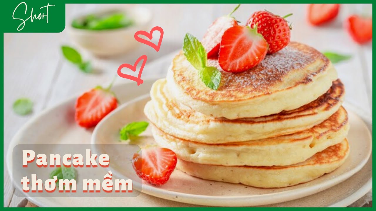 Bánh pancake bằng chảo chống dính đánh bông lòng trắng trứng