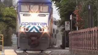 preview picture of video 'Railfanning Carlsbad Village - 4/18/14'