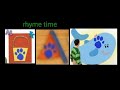 Blue S Clues How To Draw 3 Clues From Rhyme Time