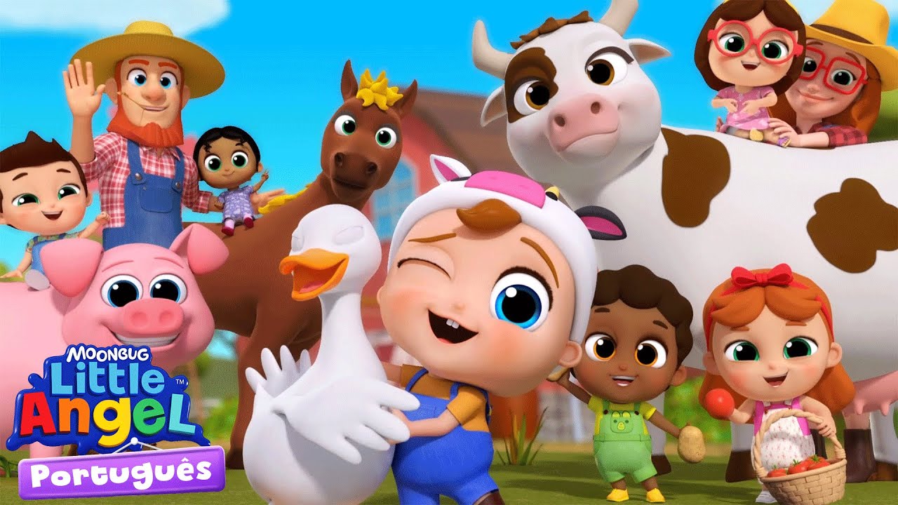 Animais do sítio do Joãozinho 🐮🤠 Little Angel Brasil | Músicas Infantis em Português