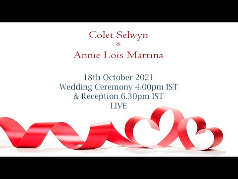 Colet Selwyn & Annie Lois Martina | Wedding Ceremony | LIVE