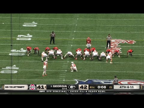 Georgia takes the lead in final minute and Ohio State SHANKS game winning field goal
