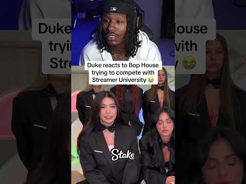 Duke reacts to Bop House competing with Streamer University 😭 #dukedennis #streameruniversity