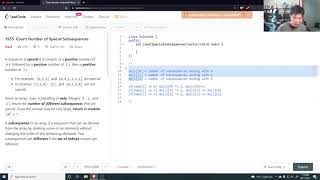 YouTube video '1955. (Hard) Count Number of Special Subsequences - Daily Leetcode (Day 74)'