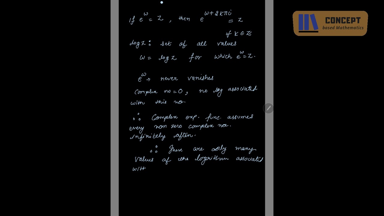 Multiple valued function and Logarithmic function