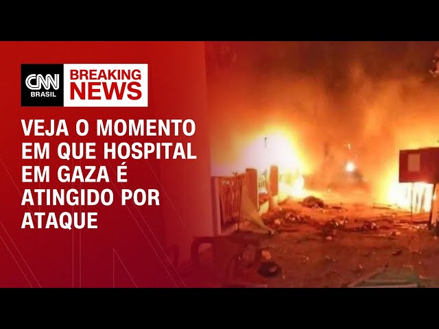 Veja o momento em que hospital em Gaza é atingido por ataque israelense | CNN 360º