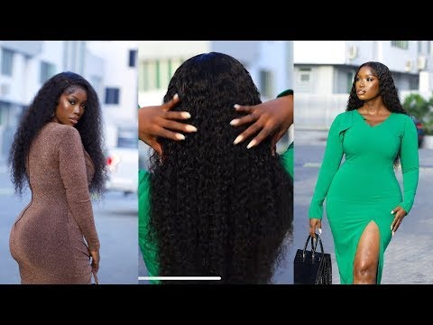 18inch natural color Peruvian Virgin Hair Body Curl lace front wig