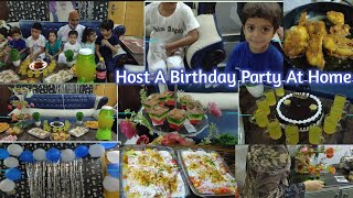Husband,kids Special|How To Organize Birthday Party At Home|Food Menu,Budget,DIY Dessert tray|