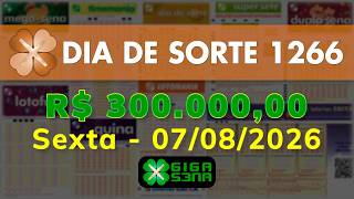 Resultado da Dia de Sorte 1266, Sexta-feira, 07/08/2026