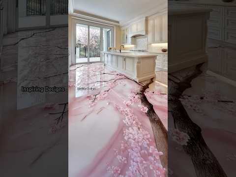 Wow! Absolutely stunning cherry blossom epoxy flooring! 😱👏#epoxy #interiordesign #homedesign