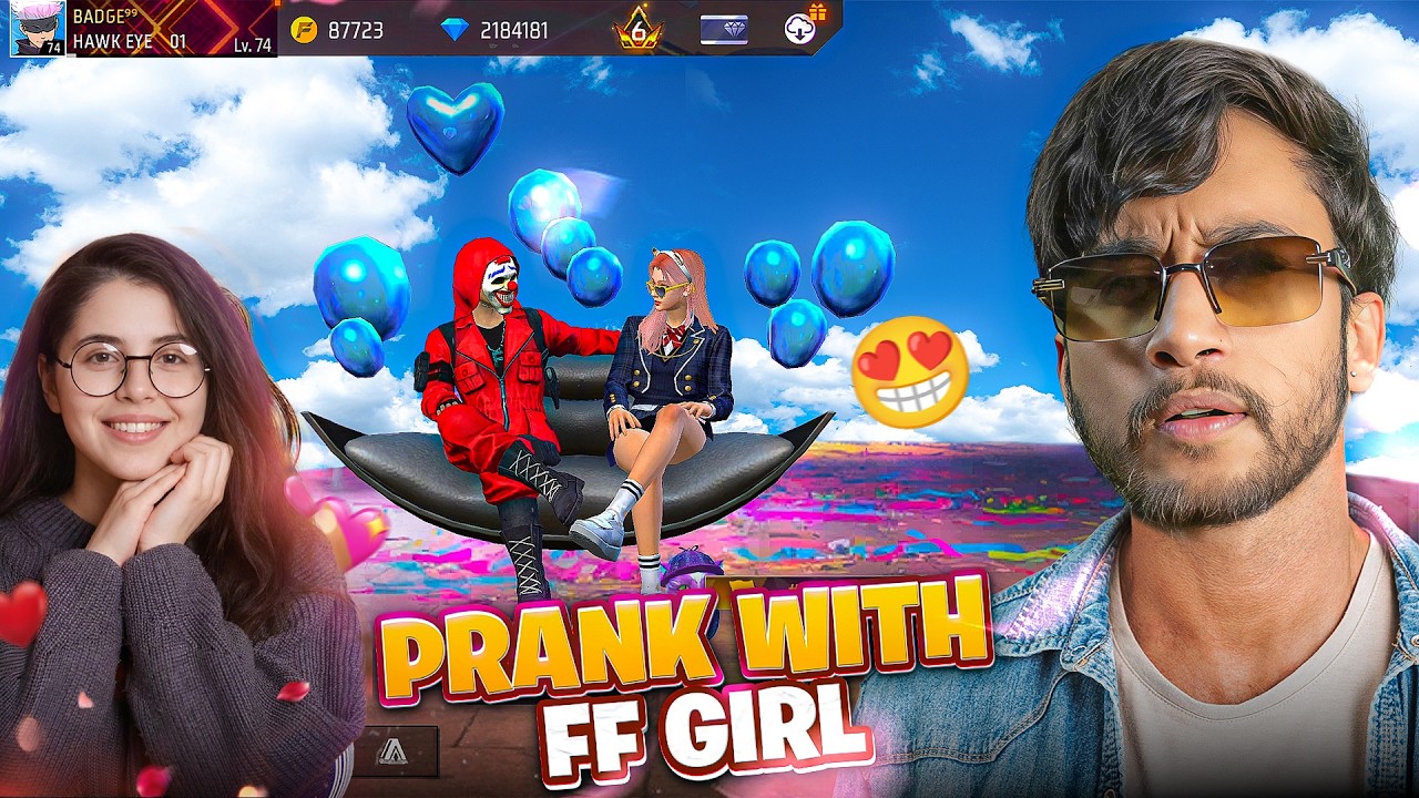 Prank with FreeFire GIRLS of Social island😂 - Badge99