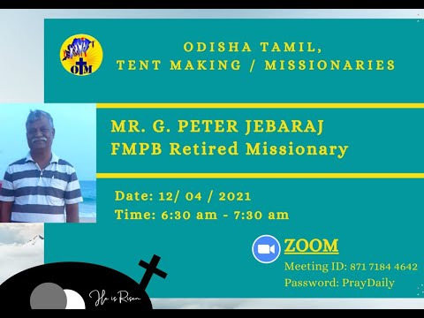286th Day - Mr. G. Peter Jebaraj, FMPB - 12th April 2021