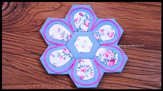 How To Sew A Hexagon Flower ┃Super Lovely Patchwork Idea
