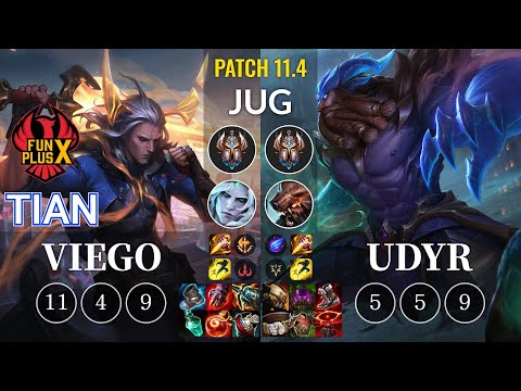 FPX Tian Viego vs Udyr Jungle - KR Patch 11.4