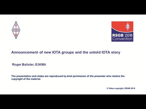 RSGB Convention 2018 lecture - IOTA news
