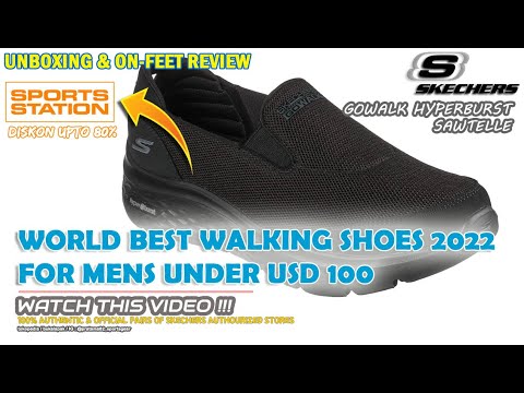 Unboxing & review on feet SKECHERS GO WALK HYPER BURST SAWTELLE SLIP-ON CASUAL SHOES (100% ASLI)