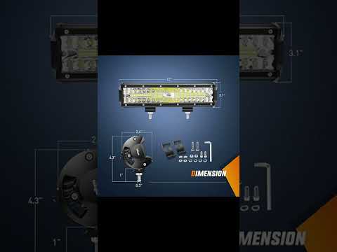 Nilight Led Light Bar 12Inch 300W Triple Row Flood Spot Combo 30000LM Bar Driving Boat Lighting