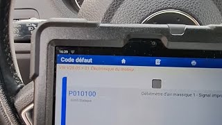 P0101 Débitmètre d'air massique, signale improbable sur VW Polo 5  1.6 TDI