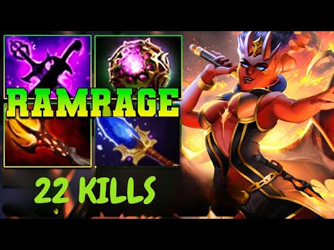 Rampage + 22 Kills QOP Dota 2 Mid - Best Queen Of Pain Dota 2 Pro Gameplay Guide Build 7.37