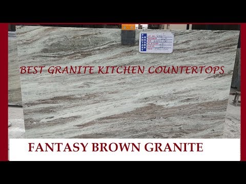 Granite kitchen countertops ideas/ fantasy brown granite qua...