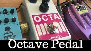 Ammoon OCTA Pitch Shifter Octave Pedal Review FIRST LOOK used on Guitar, Bass &amp; Drums