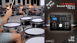 Video thumbnail for Roland TD-25 LA Studio Sound Edition by drum-tec all kits demo by drumtecTV