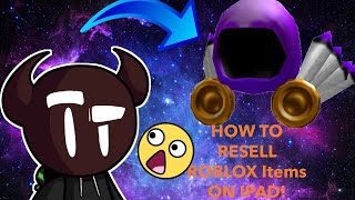 How to sell items in Roblox! ON IPAD!!!