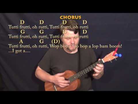 Tutti Frutti (Little Richard) Bariuke Cover Lesson in D with Chords/Lyrics