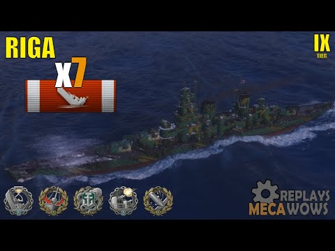 Cruiser Riga 7 Kills & 156k Damage | World of Warships Gameplay