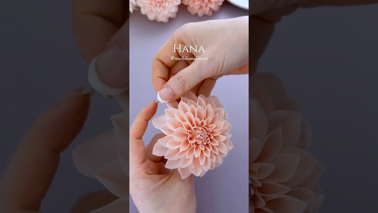 Clay dahlia クレイフラワーのダリア　#樹脂粘土 #coldporcelain