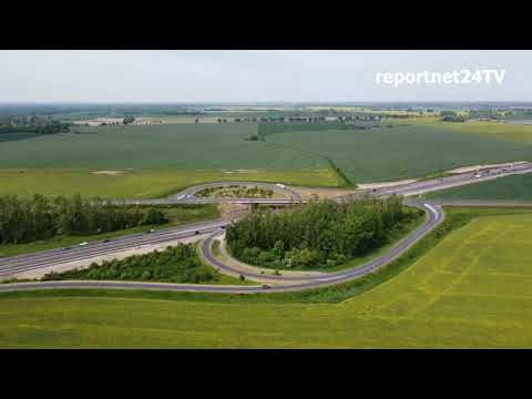 Die A24 bei Neuruppin, Luftaufnahme-Drohne