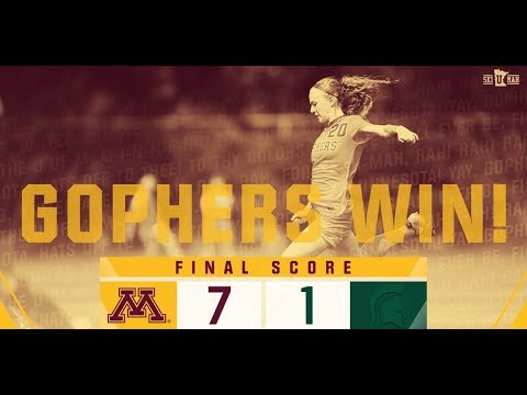 Highlights: Gopher Women's Soccer Defeats Michigan State 7-1