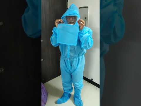 Dhruv non -woven ppe suit with shoe cover, for doctors, prot...