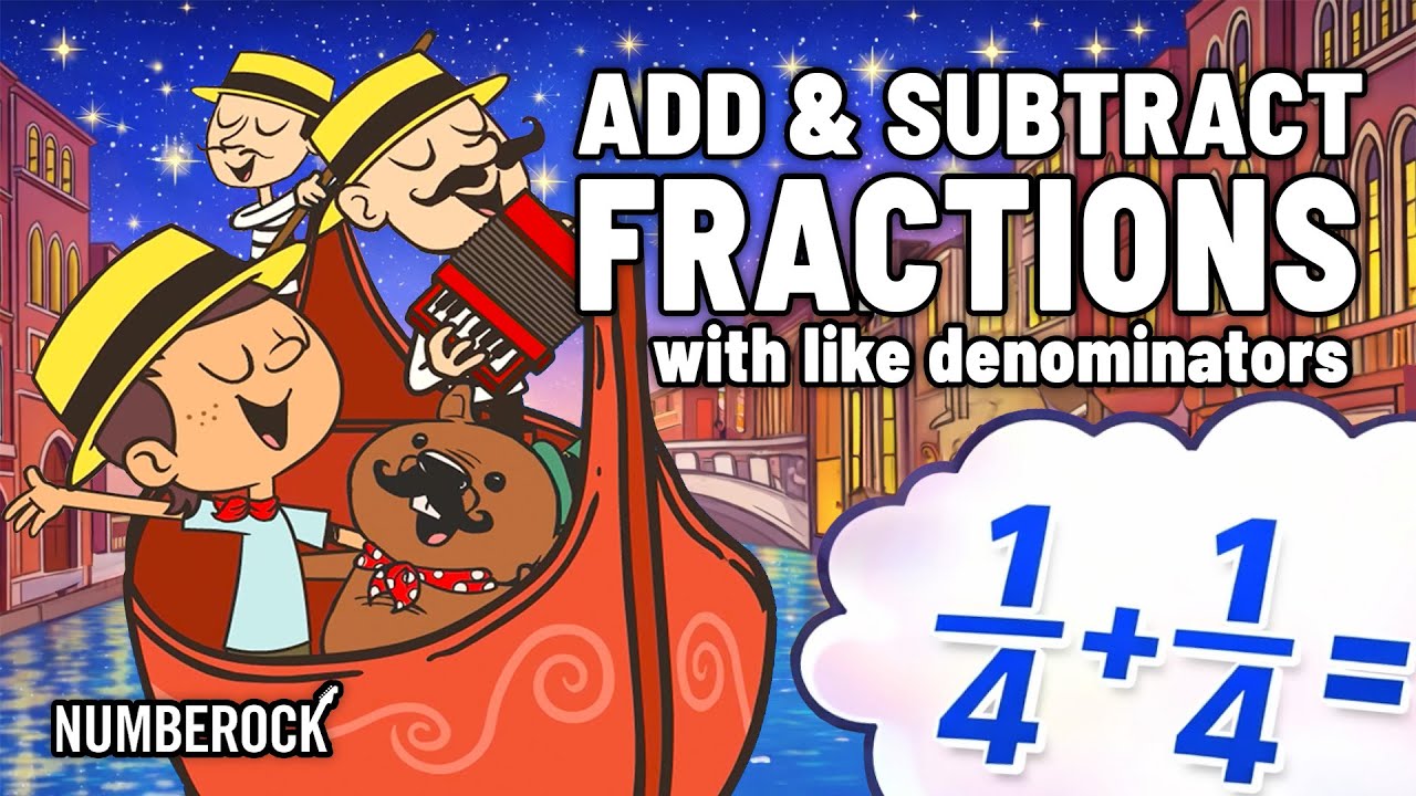 Add & Subtract Fractions with Like Denominators | Numberock Math Song for Kids (Grades 3–5)