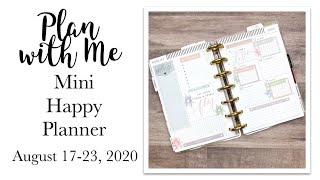 Plan with Me | Mini Happy Planner | August 17-23, 2020 | #happyplanner