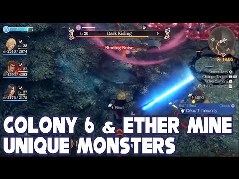 All Colony 6 & Ether Mine Unique Monsters & Locations - Xenoblade Chronicles DE