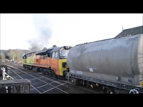 Colas Rail Freights 70802 - 6C35 cement leaving Lostwithiel heading for Moorswater