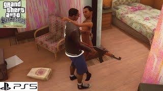 CJ kisses a girl during a Mission! GTA San Andreas