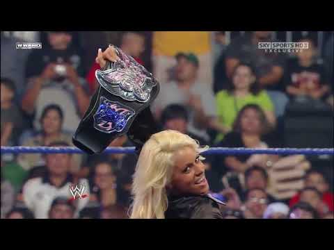 WWE Smackdown Maryse vs  Michelle McCool for the Divas Championship (Gail Kim Returns to WWE) 2009