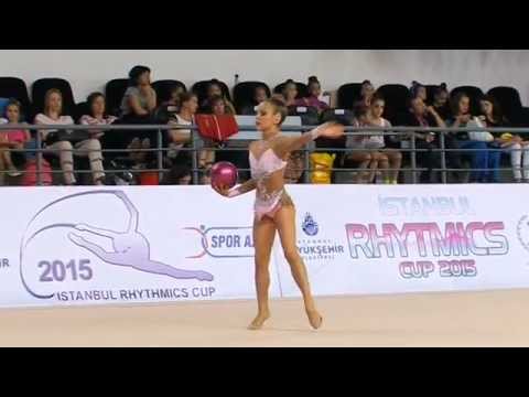 Istanbul Rhythmic Cup 2015 Filoniuk Daria 2004 category A Ball