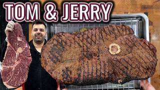 DÜNYANIN EN BÜYÜK  BİFTEĞİ " TOM&JERRY" (Çok Sert Olan Eti Kaşıkla Yedik) Masterbuilt 800