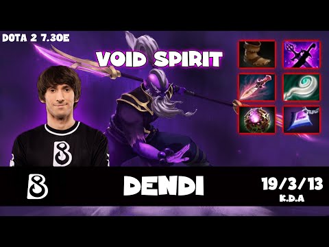 Dendi - Void Spirit mid Highlights | 7.30e Update patch | Dota 2 Pro Gameplay