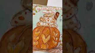 Pumpkin Spice Drawing & Painting Tutorial #paintingtutorial #pumpkinpainting
