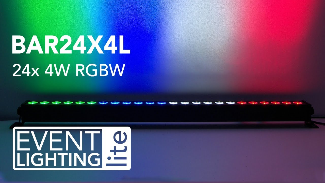 Event Lighting BAR24X4L 24x 4W RGBW LED Bar with 8 Segment Control