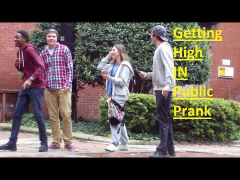 Acting High In Public Prank!